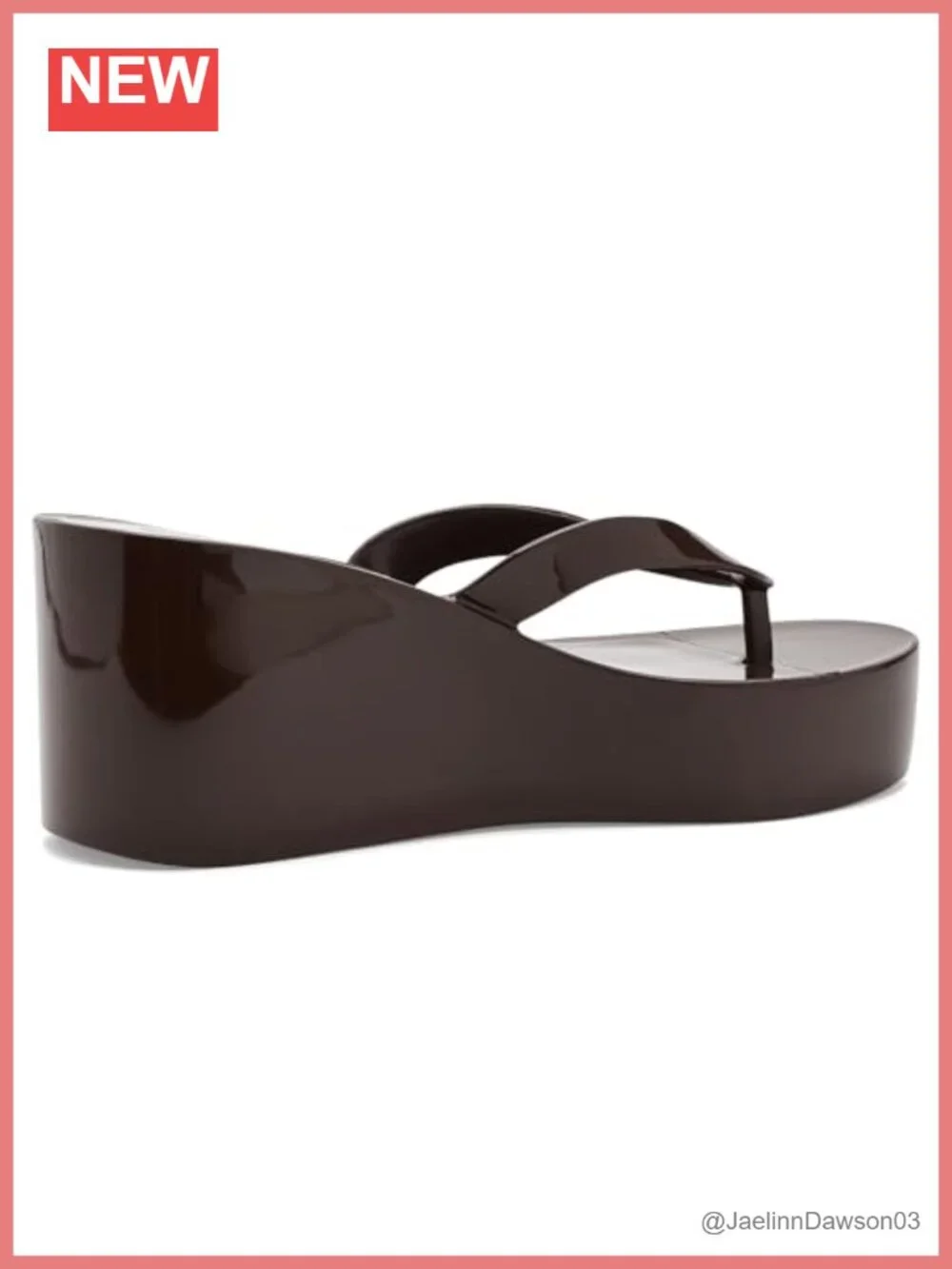 Steve Madden Jella Platform Wedge Sandals Open Toe Thong Slip On PVC